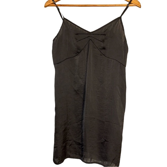 Free People Intimately Black Slip Dress Size Small Satin Spaghetti Straps LBD - Picture 1 of 7